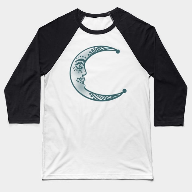 Celestial Moon Design Baseball T-Shirt by Richardsonh25